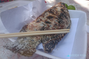 Печена риба в сол на скара - Банкок