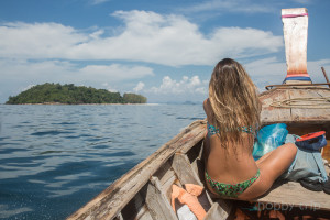 Woman in boat - Phi Phi trip